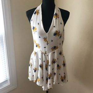 Free People Halter Romper